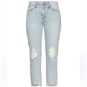 Hudson Jeans Women's Light Blue Ripped Boyfriend Jeans